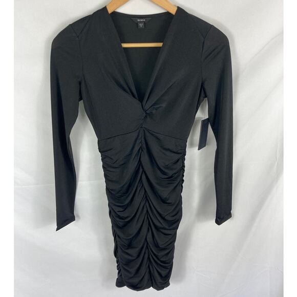 NWT Guess Knot Front Dress in Jet Black Size XS - Picture 1 of 6
